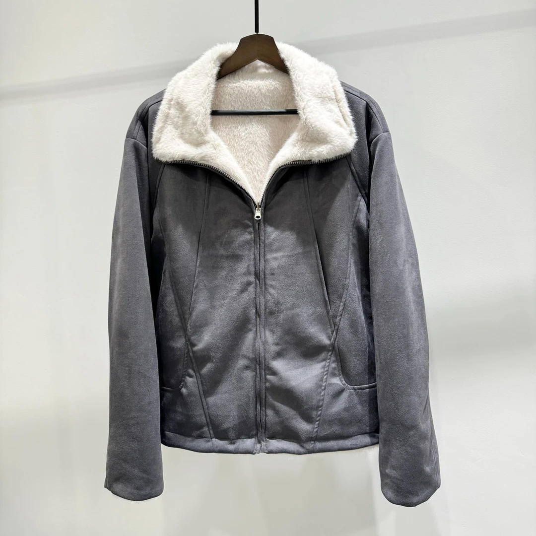 冬季新款美拉德简约百搭座山雕加绒夹克男士潮流美式休闲保暖外套