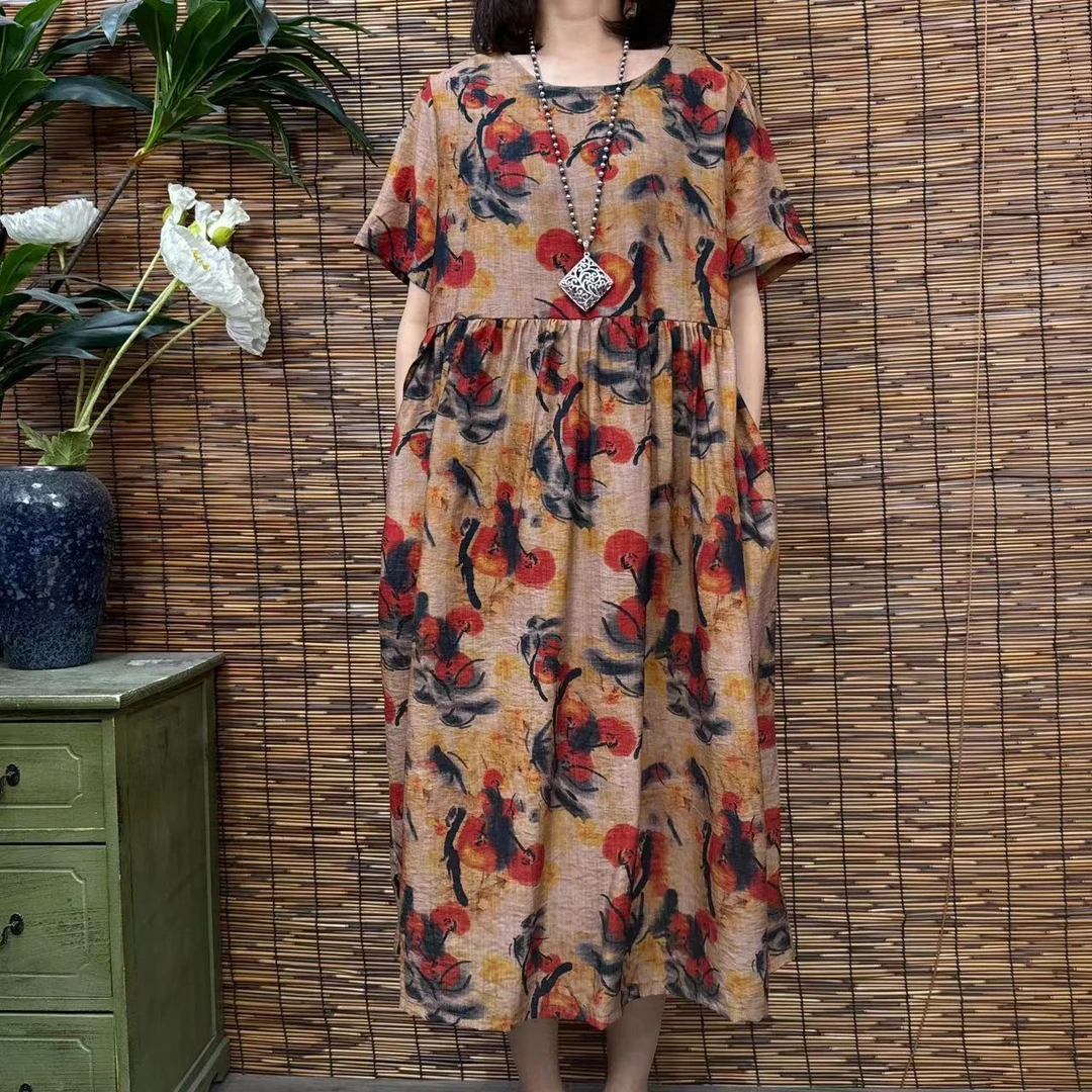 2876新款春夏遮肉显瘦洋气减龄连衣裙QZ