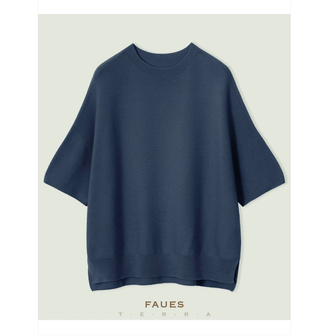 FAUES 须弥 超细精纺美丽诺羊毛休闲宽松舒适套头圆领针织衫