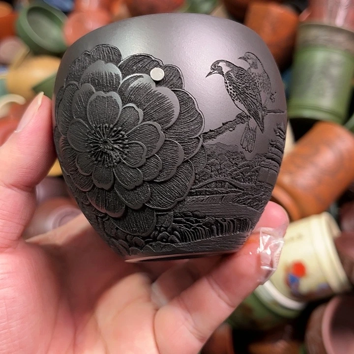 紫砂茶杯全手工紫砂主人杯