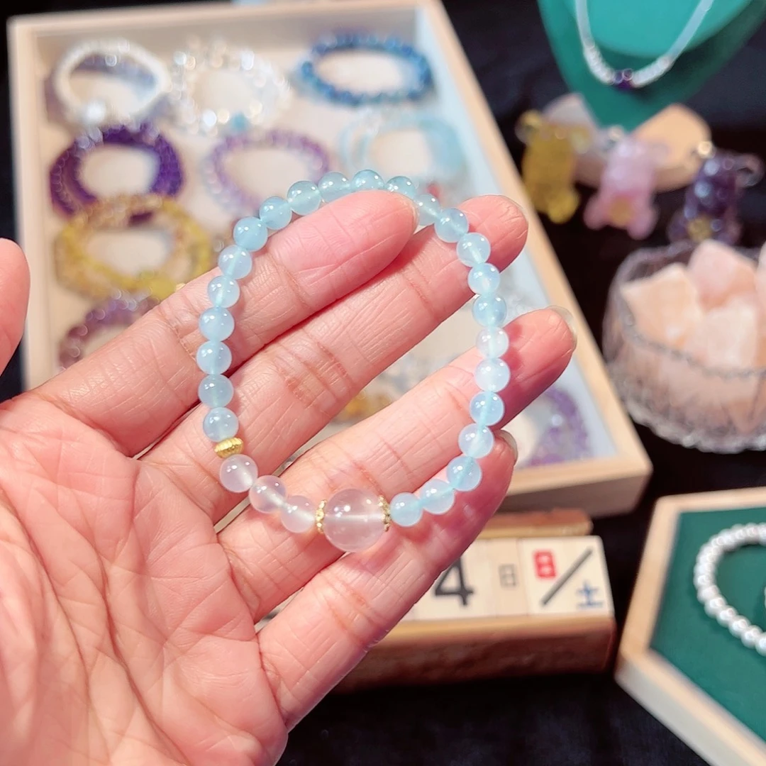 水晶手链未镶嵌蓝