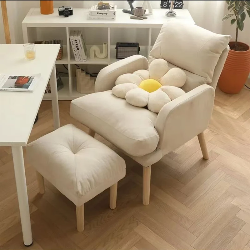 家用电脑椅舒适久坐沙发椅休闲懒人椅书房办公椅卧室可躺单人座椅