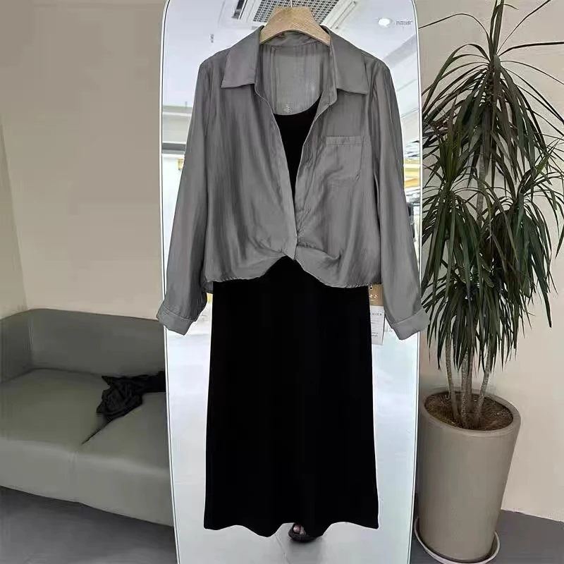 Q620显瘦气质长袖短款时尚休闲百搭秋季套裙