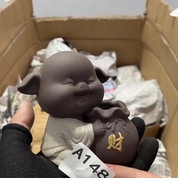 瓷片茶摆件工艺品摆件666