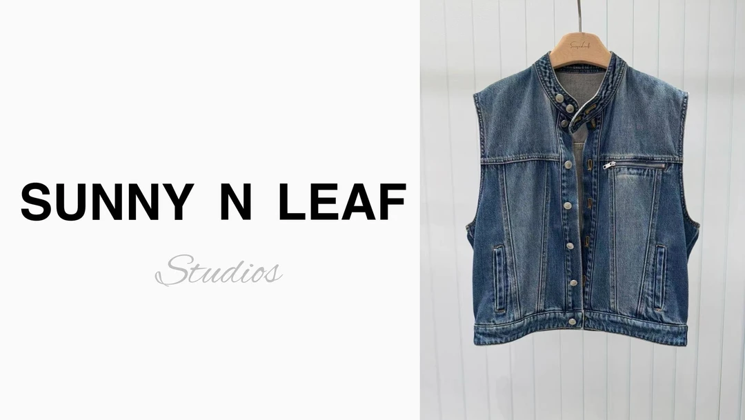 SUNNY N LEAF 早秋复丹宁风牛仔马夹 25604