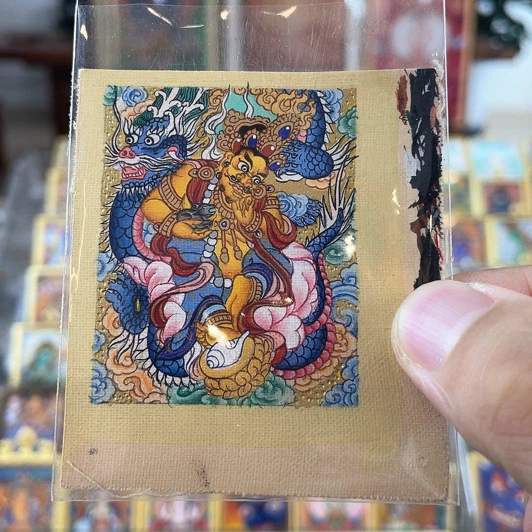 吊坠黄财唐卡吊坠纯手绘
