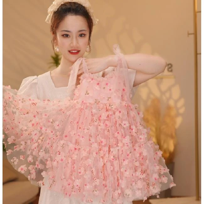 （现货）【Y.SF0245】夏季新款女童无袖碎花休闲甜美女宝连衣裙公主裙