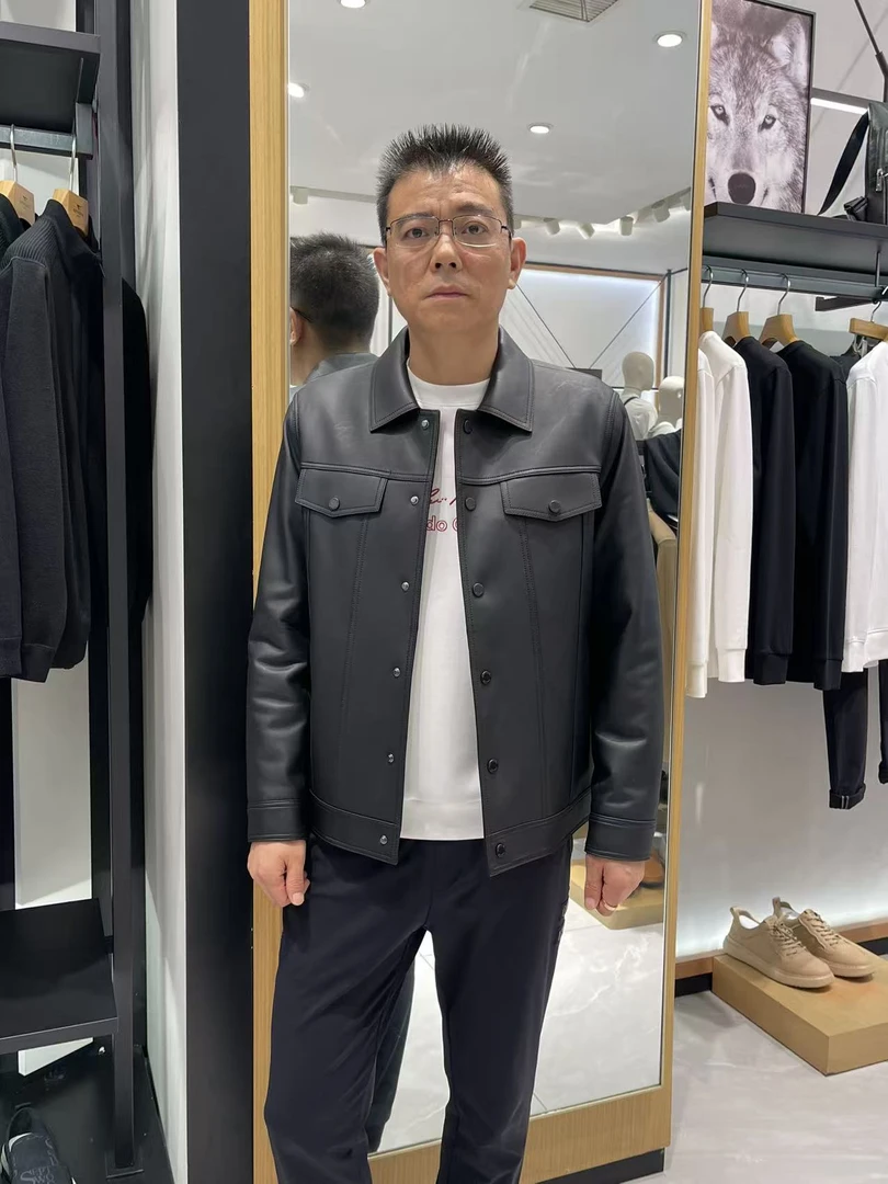 Septwolves/七匹狼24年冬季可脱鹅绒绵羊皮皮衣（5231）