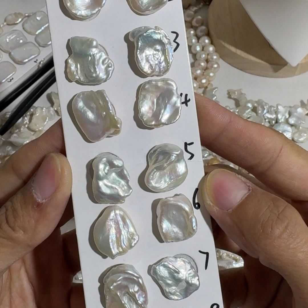 耳饰银S925镶嵌淡水珍珠多样性发一