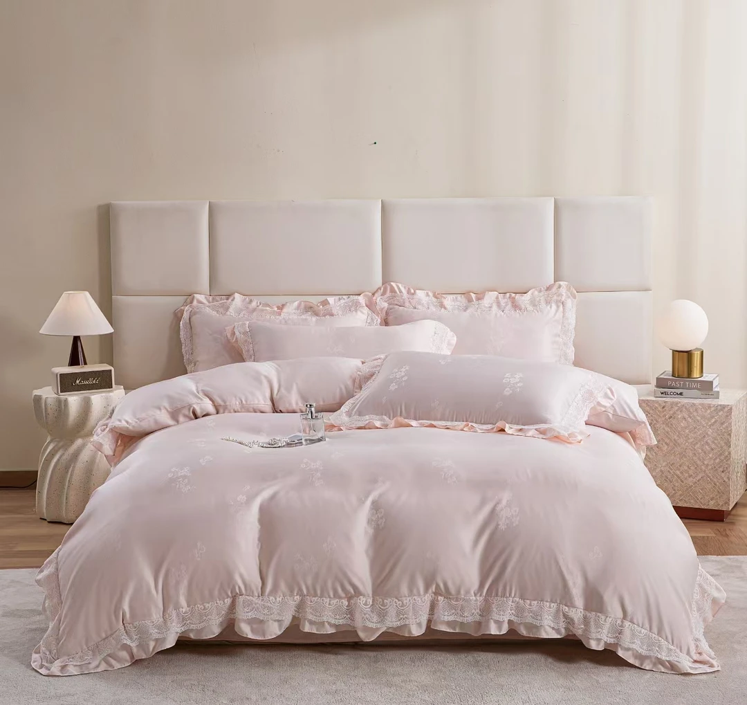 wr苗总专属 轻奢夏被 床盖 蕾丝花边四件套