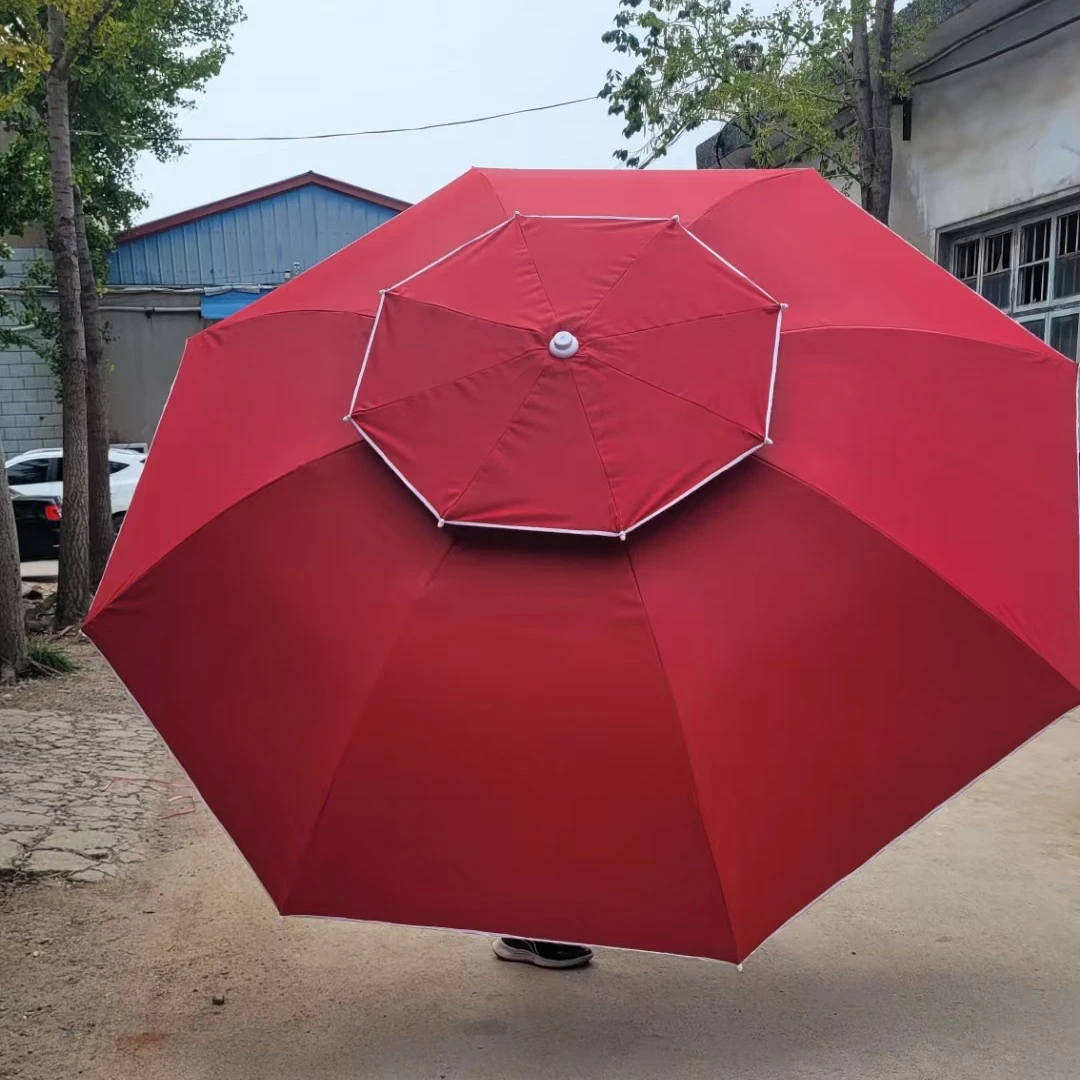 1.8全自动大号防紫外线玻璃纤维伞防雨定制雨伞同款八角伞蓝色