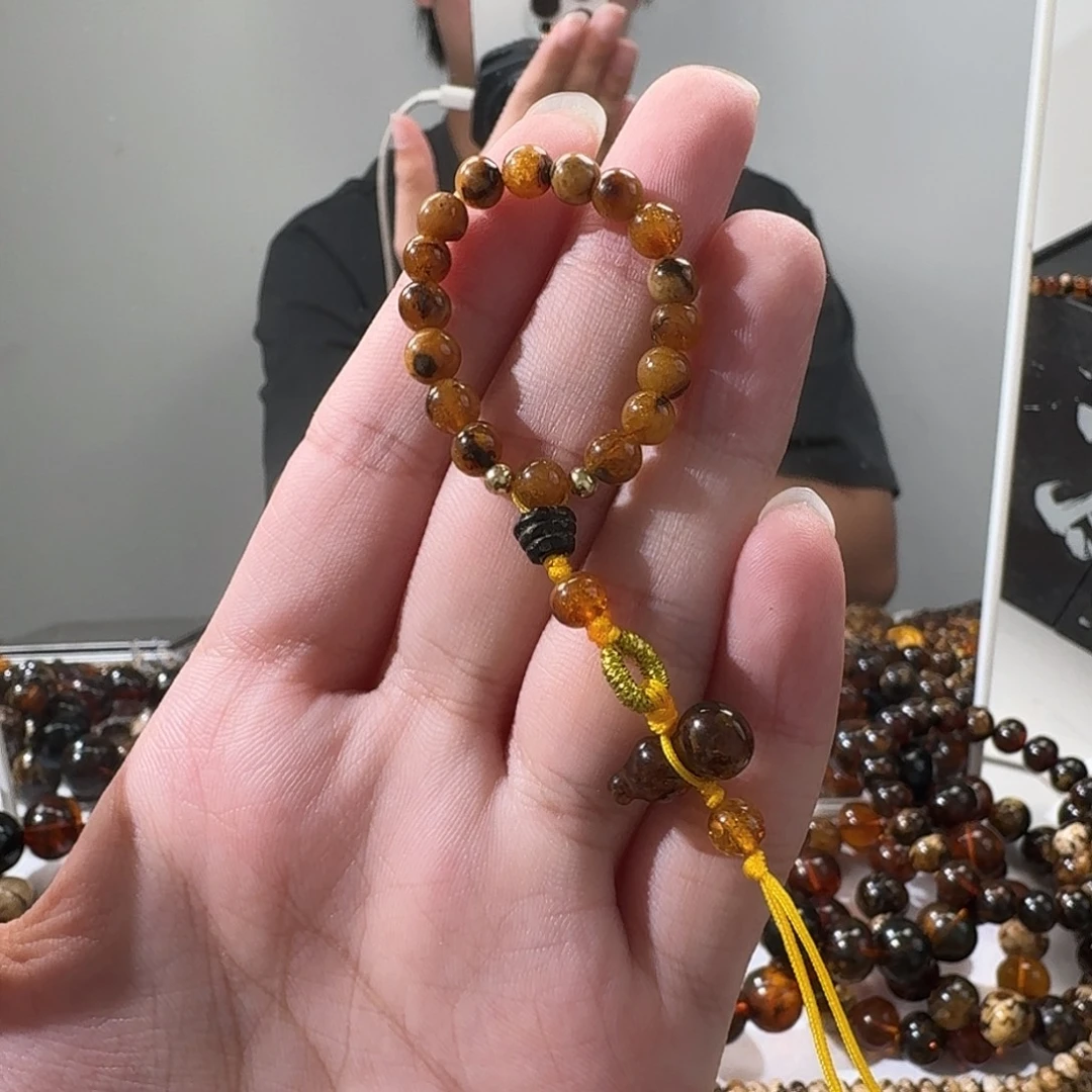 裸石琥珀未镶嵌抚顺琥珀手链