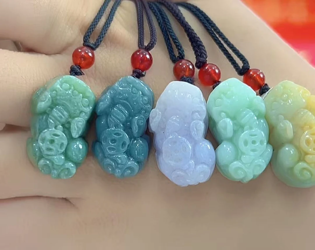 官方正品翡翠A货小貔貅（多样性发一个不指定）宽15高25厚11送绳