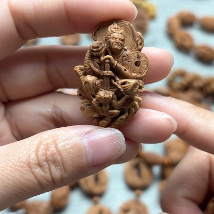 核桃手串/手链小*桃核雕刻冥王吊坠