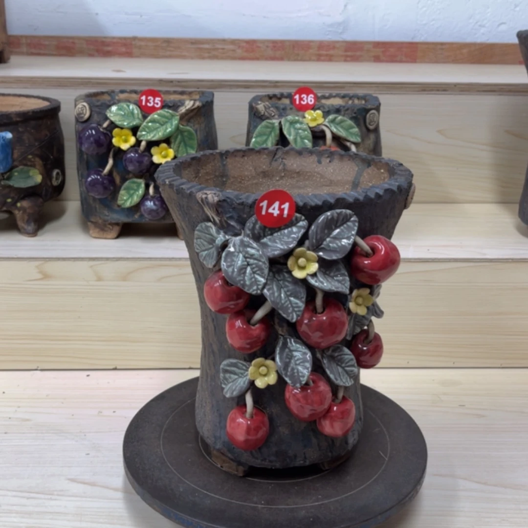 【闪购商品】紫砂花盆141号内口18×16外高24.5