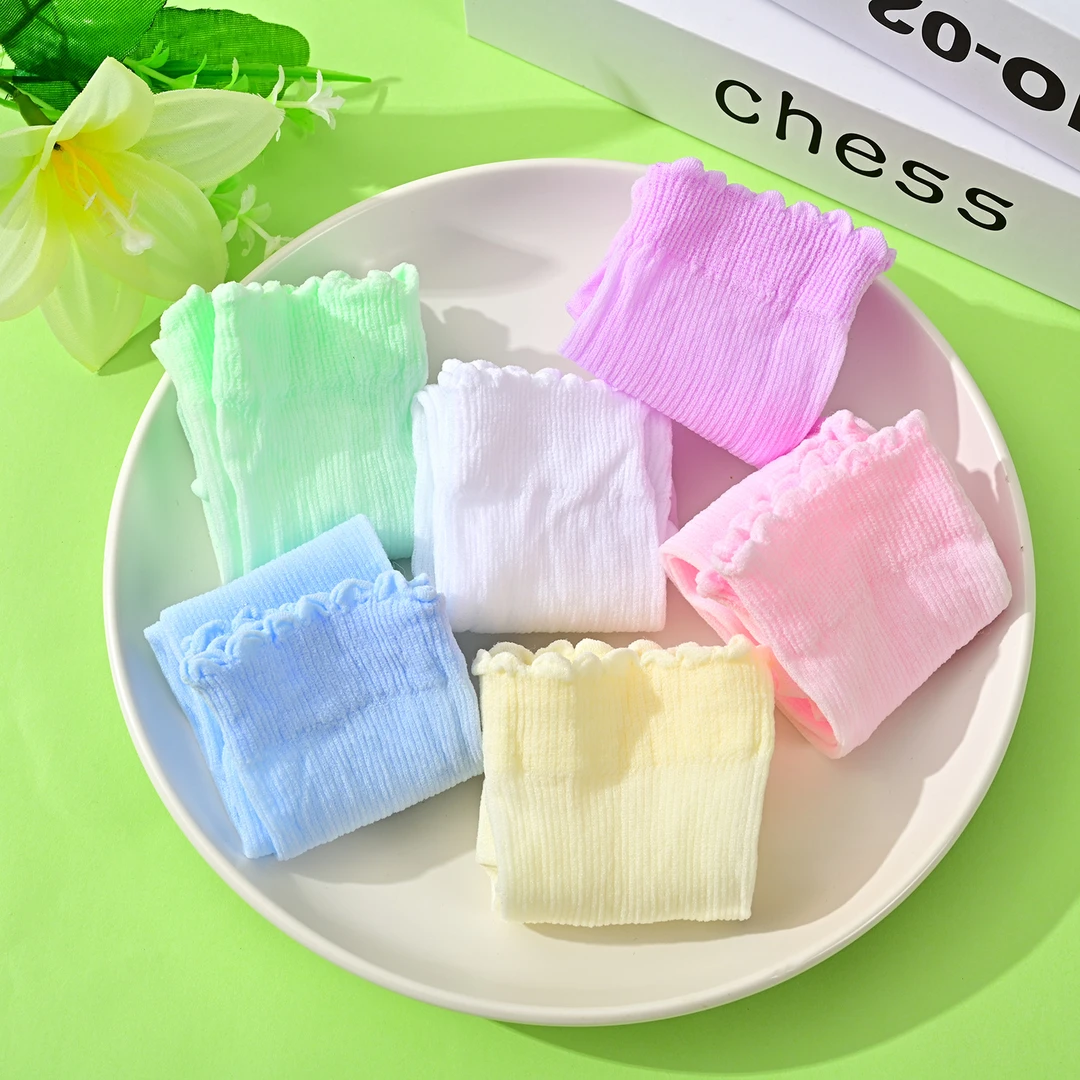 1-3岁七彩糖果袜子宝宝婴儿夏季薄款童袜小孩糖果色花边短丝袜