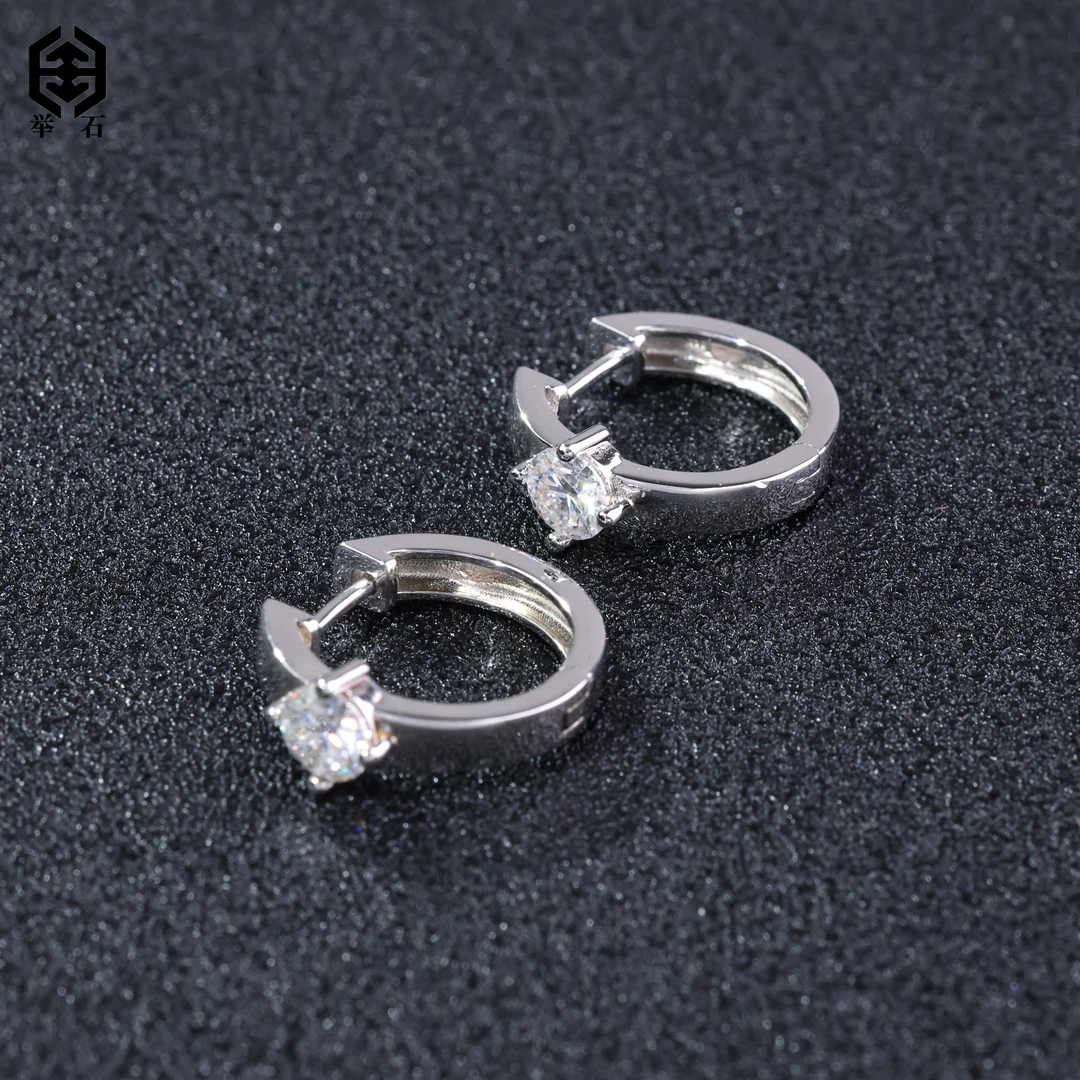 925银莫桑石银制品 【举石】X07-9819-148莫桑钻耳饰（一对/多样性）E