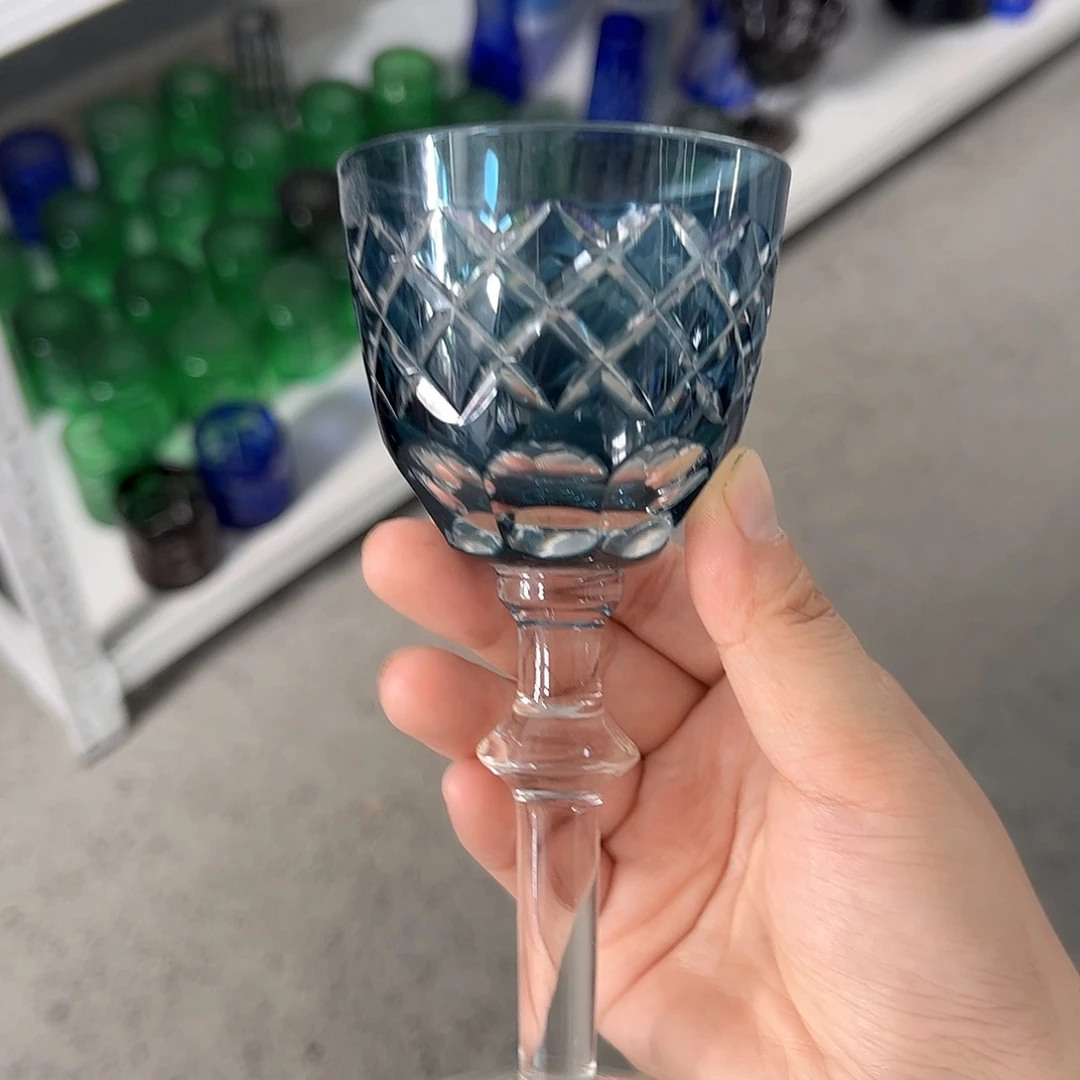 水晶玻璃平底款微瑕一个