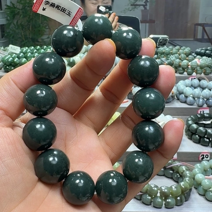 手链未镶嵌和田玉新疆沙枣青卡18