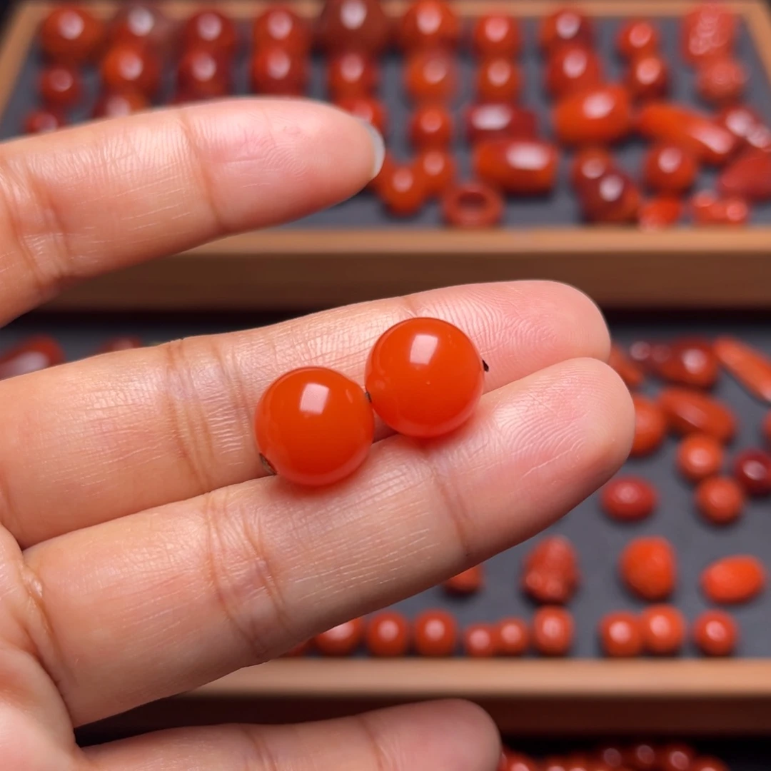 南红玛瑙配饰未镶嵌保山圆珠卡11.5mm