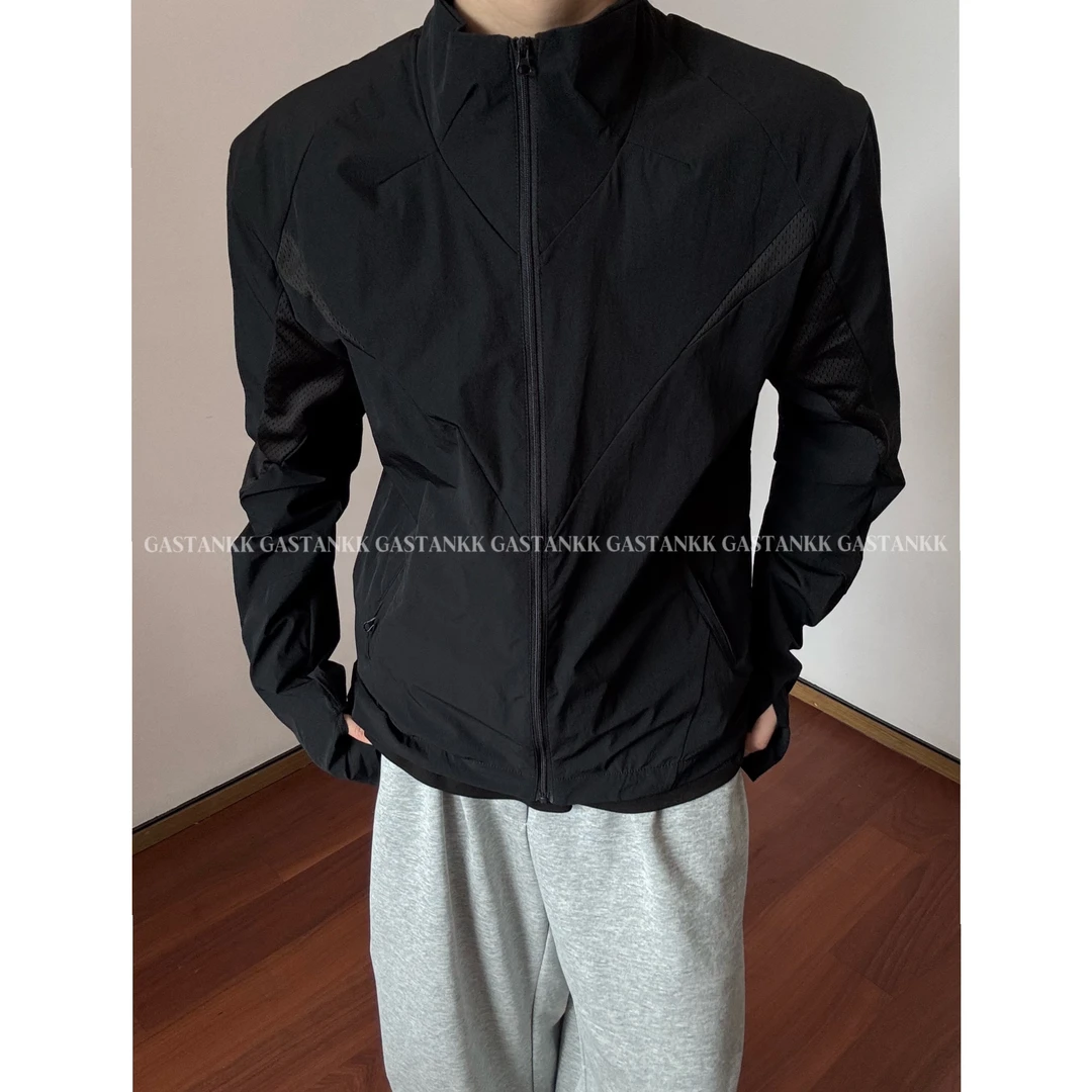 GASTANKK 美式情侣立领透气网感运动户外速干防晒夹克