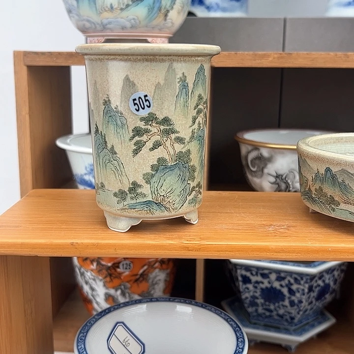 红陶看*手工盆景花盆