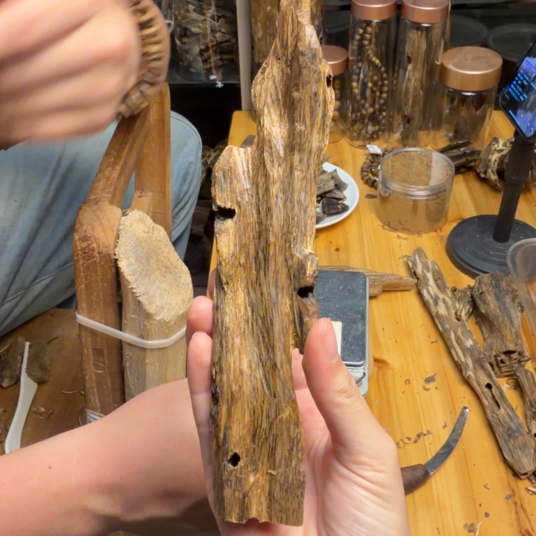 沉香沉香碎屑白棋34克