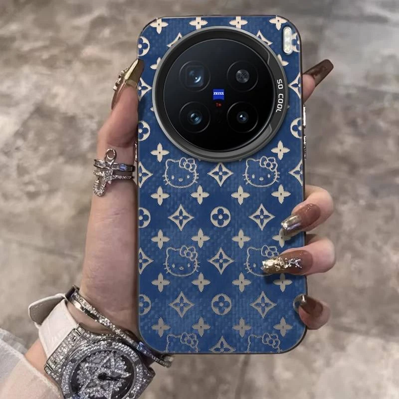 牛仔KT猫适用vivox200s手机壳创意X200Pro小众x100pro防摔保护套