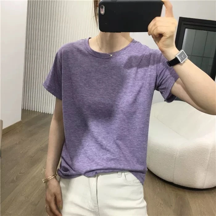 冰丝V领短袖简约（F2-2）