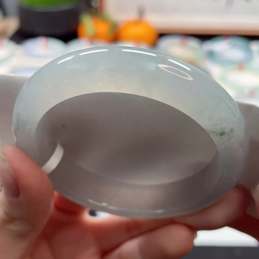 【闪购商品】翡翠手镯未镶嵌啊*善53冰透起光冰飘花