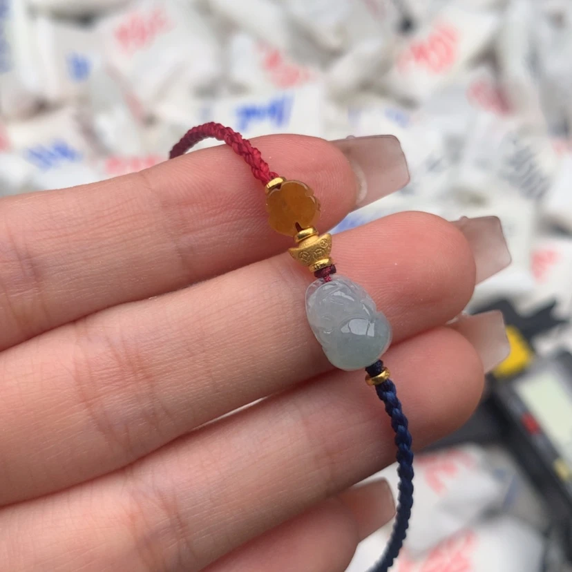 【闪购商品】翡翠手绳银S925镶嵌……