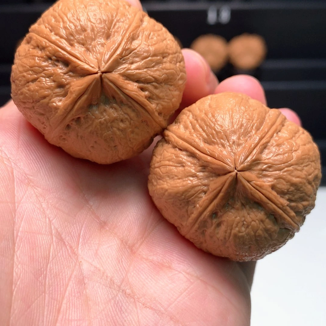 把件文玩核桃浮**鹤罗汉锤