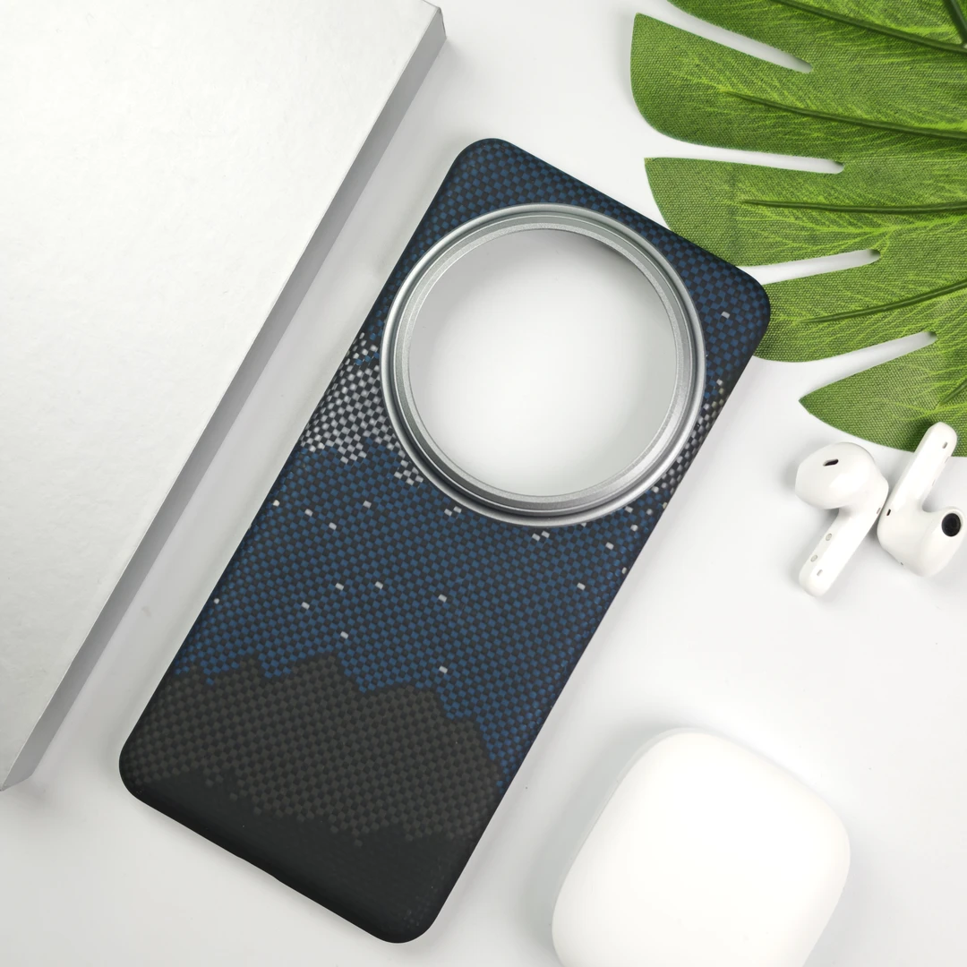 适用小米15Ultra芳纶纤维凯夫拉小米15U超薄磁吸手机壳细纹金属框