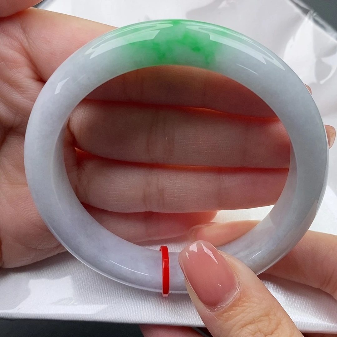 翡翠未镶嵌手镯（圆镯）缅甸天然A货翡翠 58