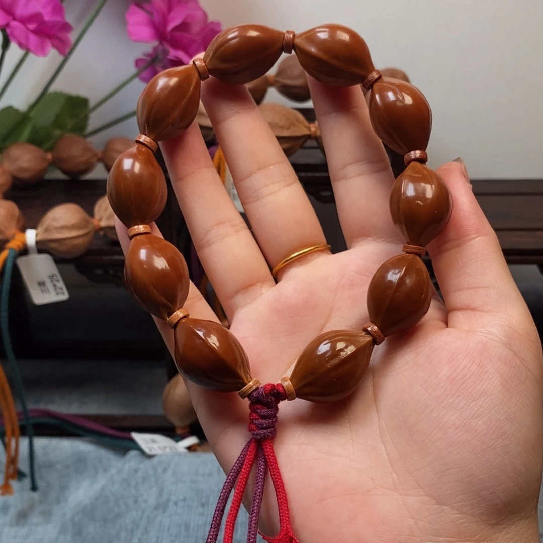 呜***唬梅林铁核文玩手串
