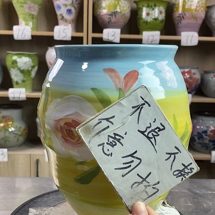 浅***ぴ瓷片12xc景德镇陶瓷花盆