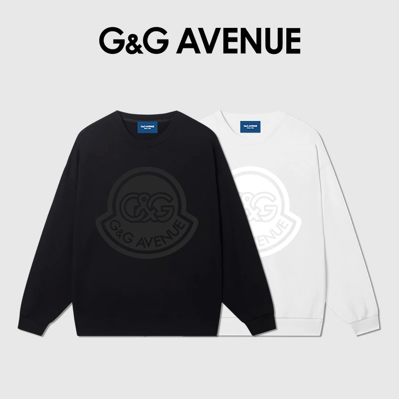 G&G AVENUE 轻奢潮牌卫衣春秋季休闲圆领卫衣男女同款时尚上衣