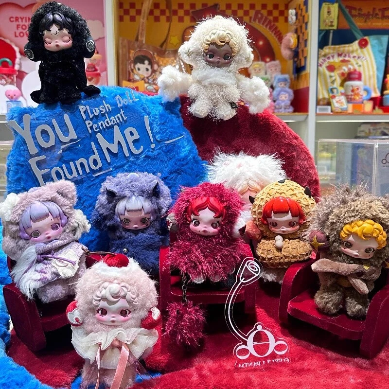 SKULLPANDA不眠剧场系列盲盒公仔毛绒挂件sp搪胶光织园书包挂饰