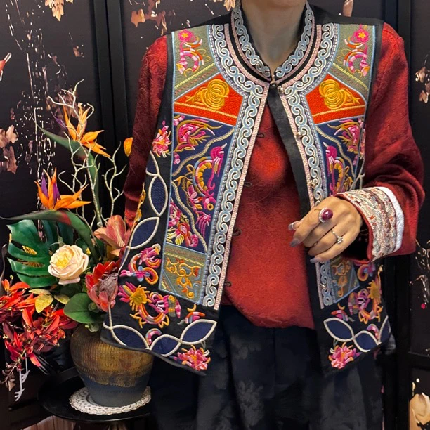 【朱帝高订】七彩祥云满绣百搭时尚重工新中式马甲