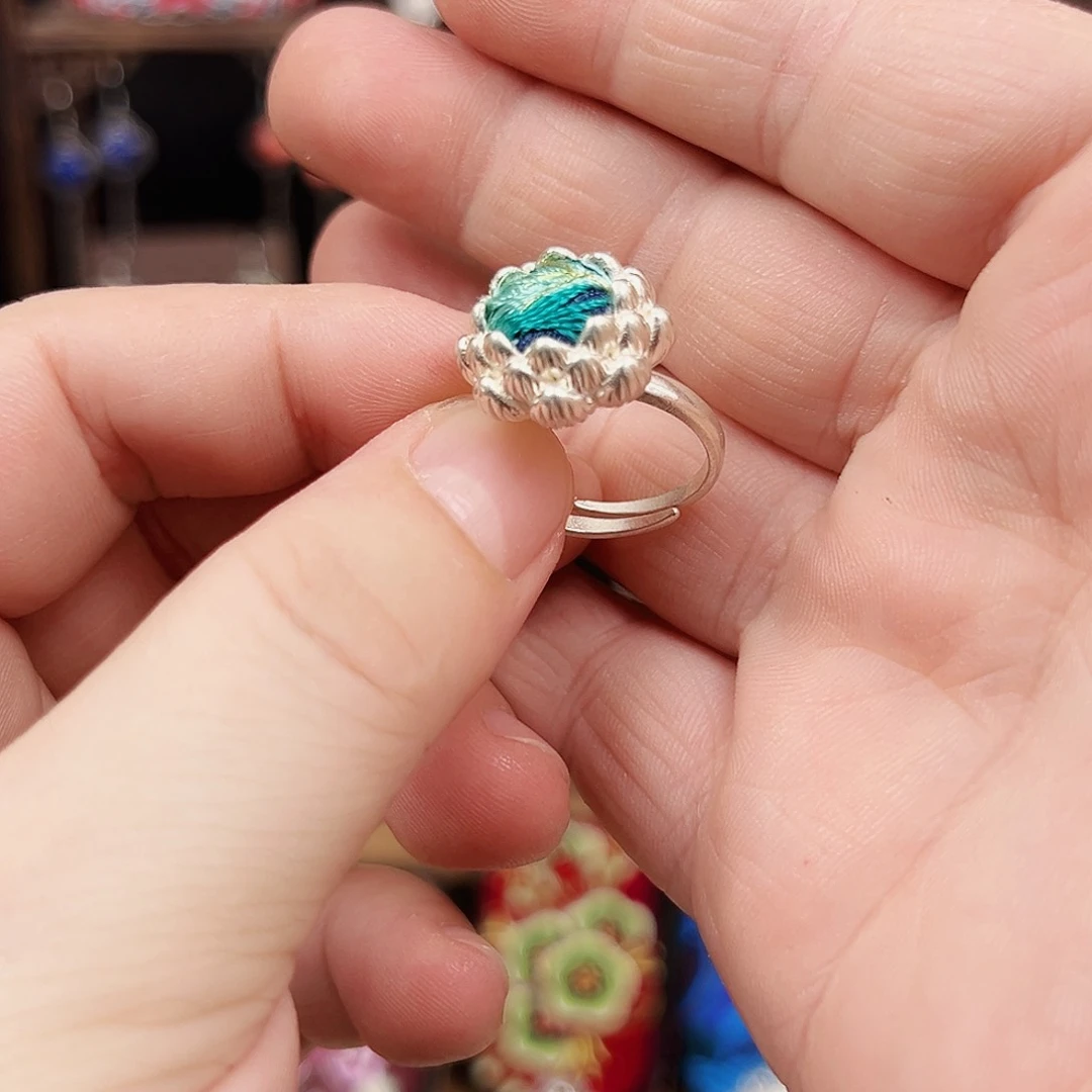 黄铜925银布艺手工