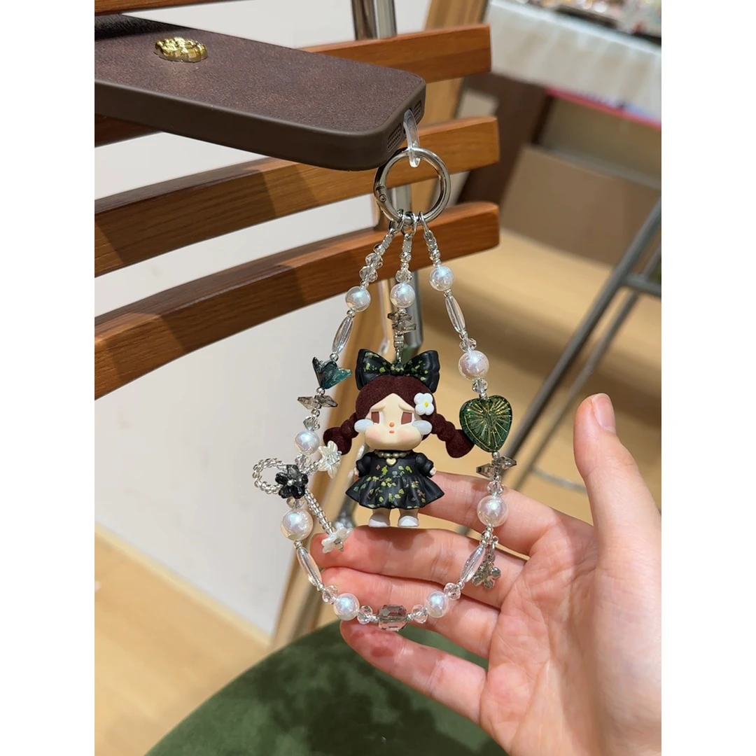 【琉璃爱心黑色KW】潮玩手机壳挂件DIY饰品挂饰创意可爱手机链