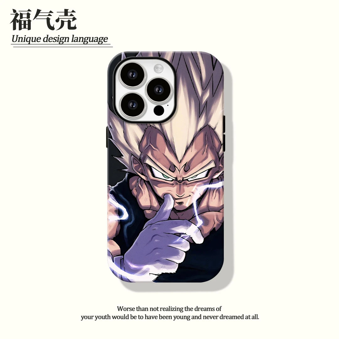 帅气贝吉塔菲林二合一适用苹果16promax华为vivo小米oppo手机壳