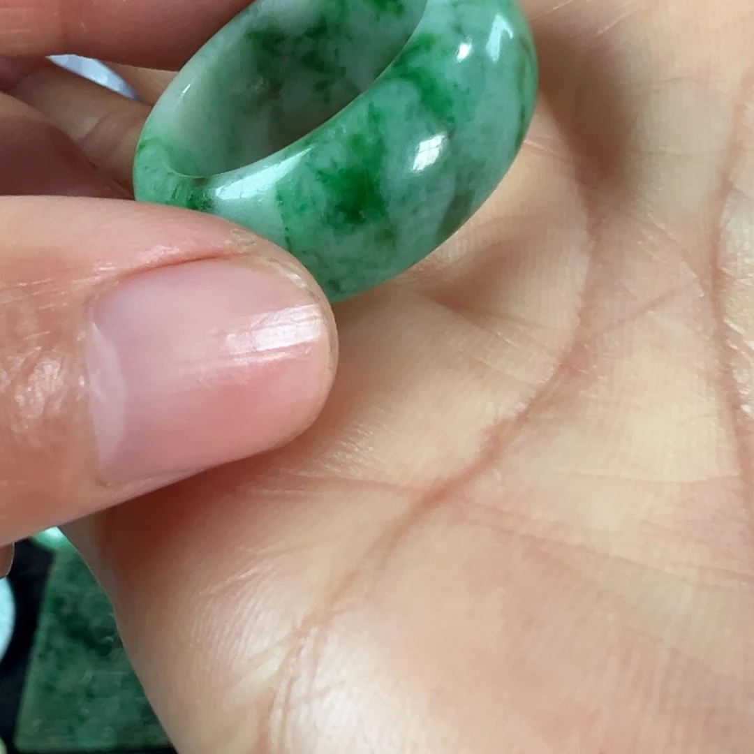 翡翠未镶嵌项圈天然翡翠扳指