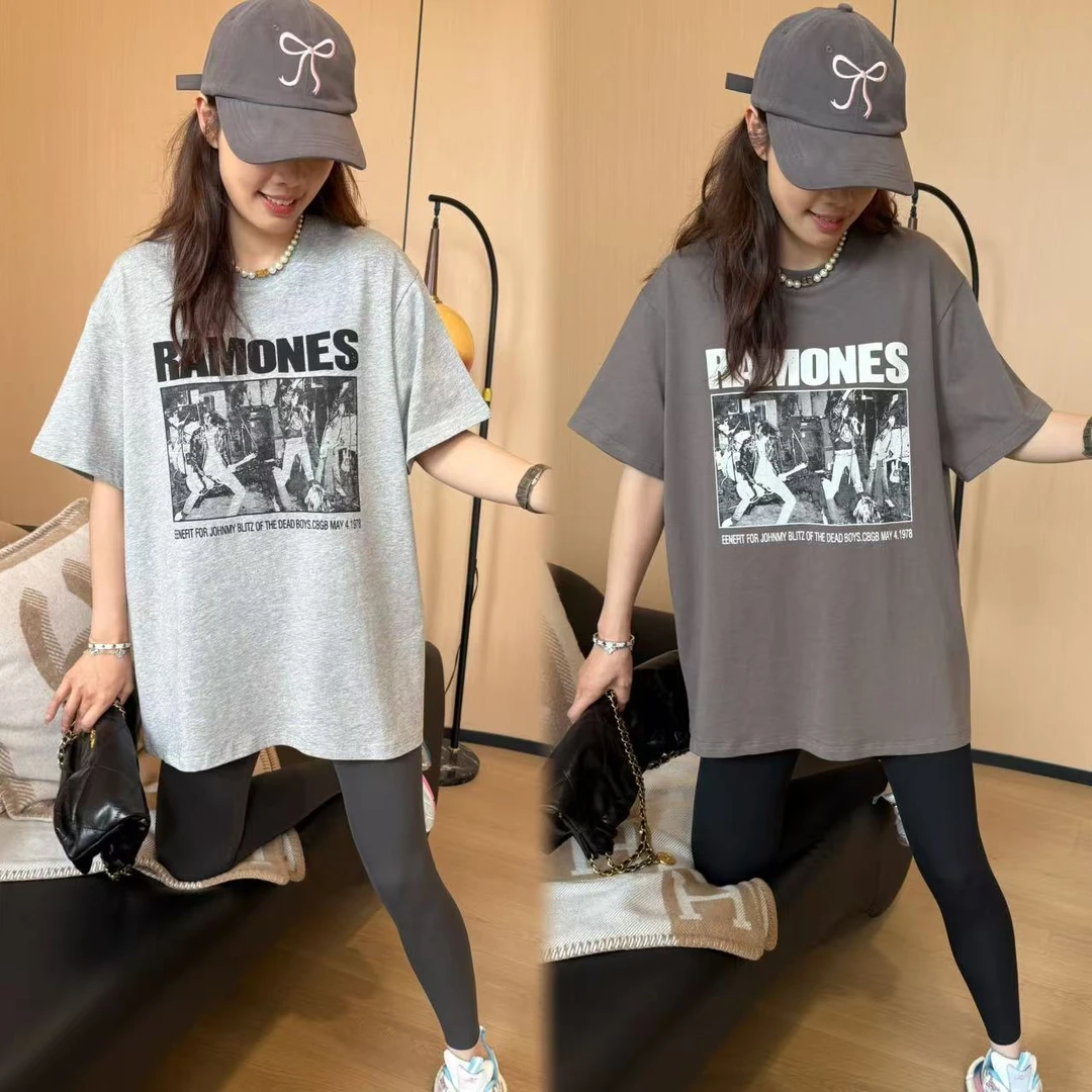 二姐的宝藏时尚百搭潮流显瘦洋气宽松休闲美式复古高街T恤#25101