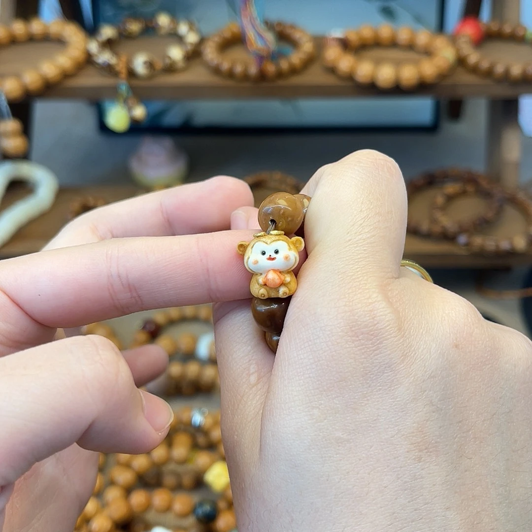 库克吊坠好***3猴子配件