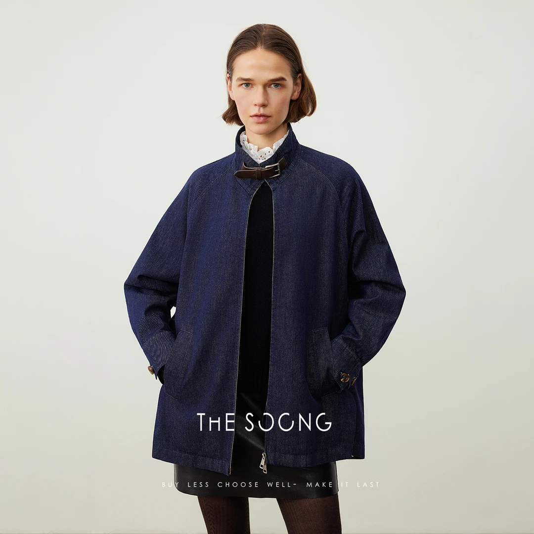 THESOONG|‘细节秩序’经典复古蓝牛仔外套2025新款小众设计感T7666