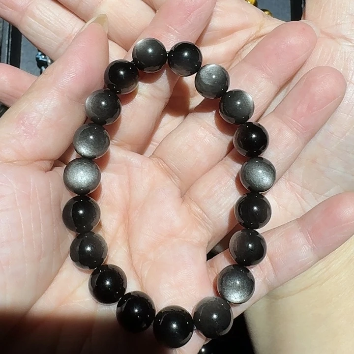 ****乐黑曜岩未镶嵌手链