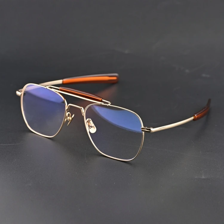 飞行员眼镜双梁纯钛眼镜架近视眼镜框男大脸加宽配变色镜全框6708