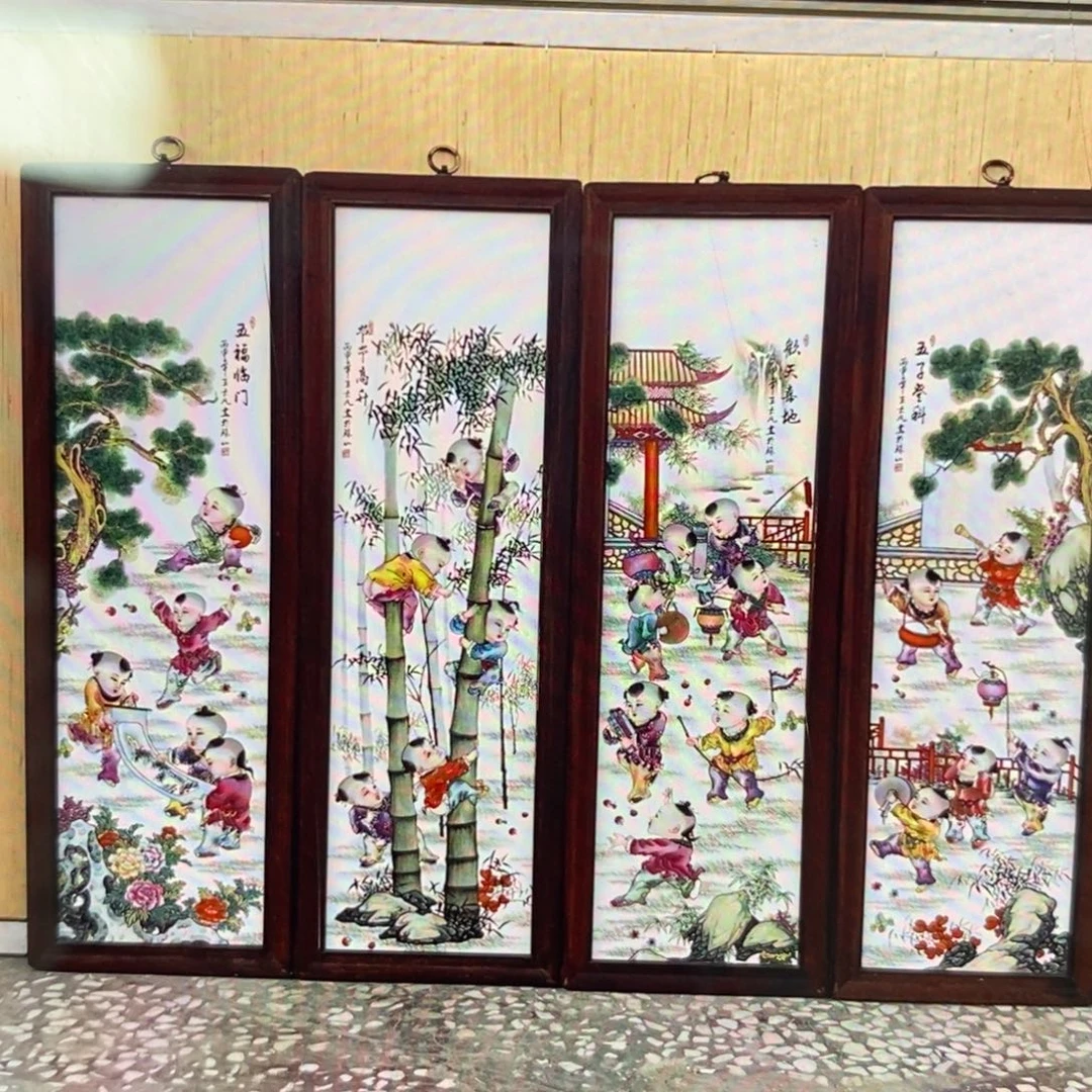 瓷片A*63*21.5*4景德镇瓷板画柴窑烧制