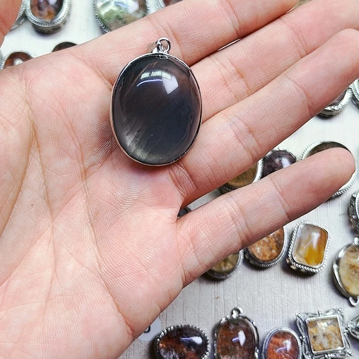 水晶戒指银S925镶嵌阿***～
